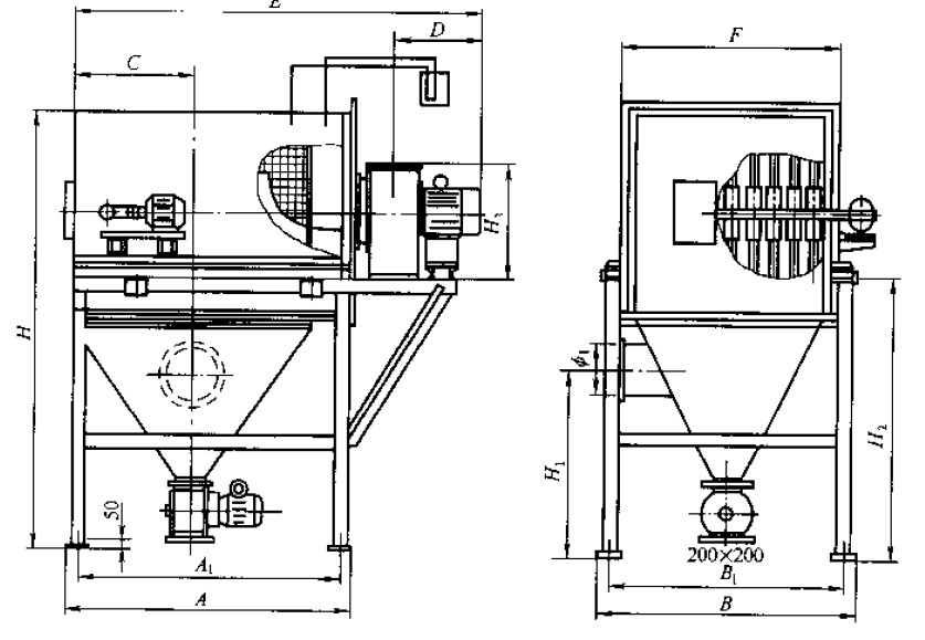 扁袋<a href='/chanpin.html'>單機(jī)除塵器</a>